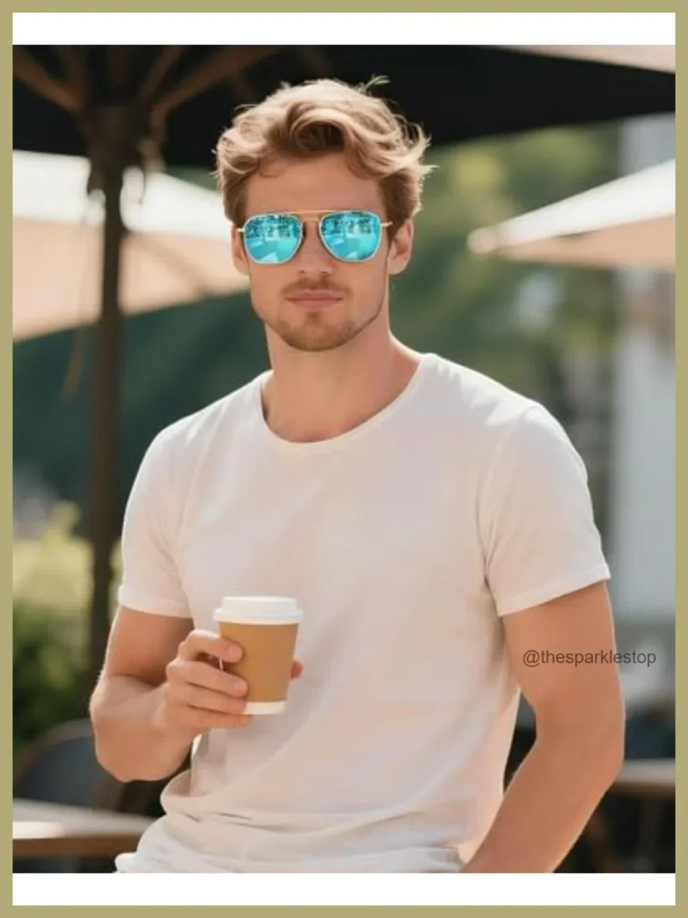 Retro Square Aviator Sunglasses Metal Frame Glass Lens UV400 Protection Driving